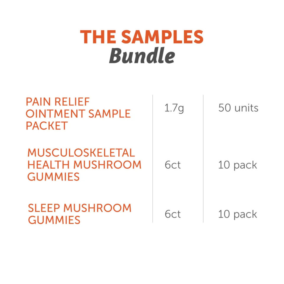 The Samples Bundle - Included Products Chart