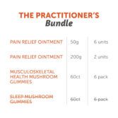 The Practitioners Bundle - included products chart, sleep gummies out of stock